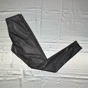 Dark Grey Faux Leather Leggings SZ M